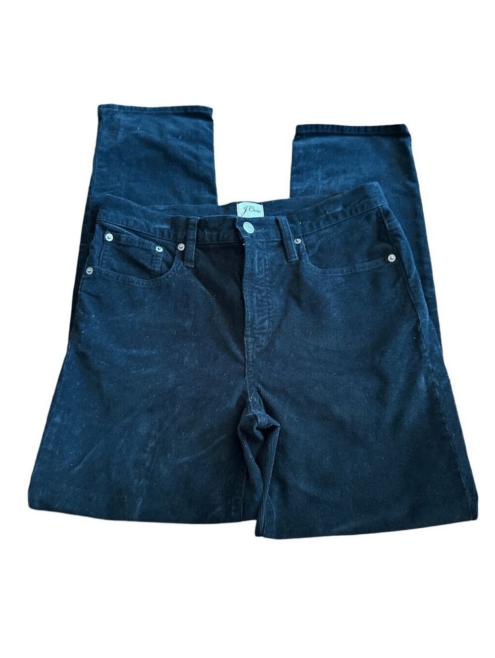 J. Crew 9” Vintage Straight Black Cord Pants- size 29